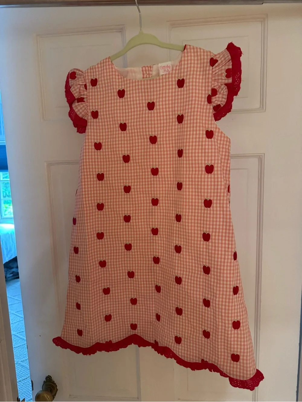 NEW never worn Red Apple Pink Gingham Shift Dress for Kids